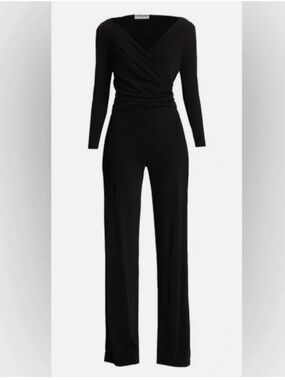 Chiara Boni Black Jersey Long Sleeve Jumpsuit 44/M
